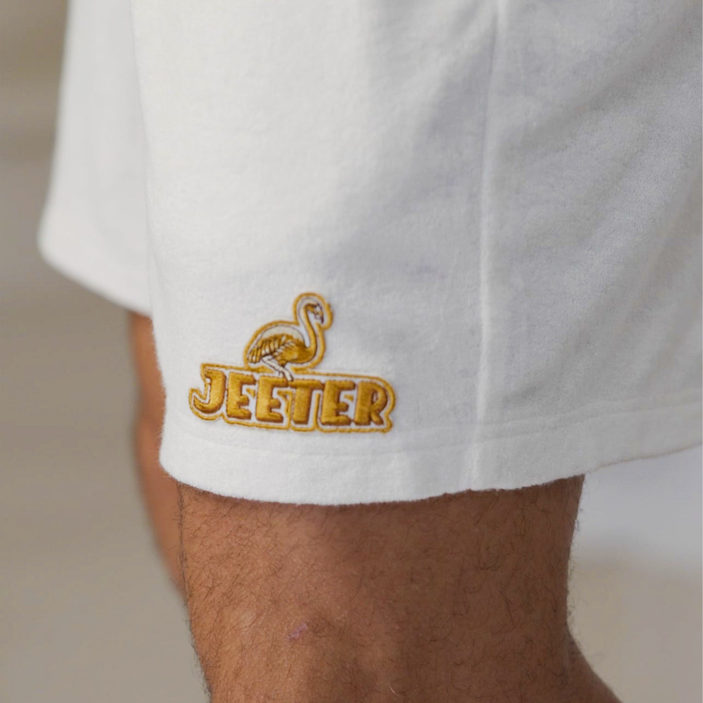 Golden Summer Men's Terry Shorts - White