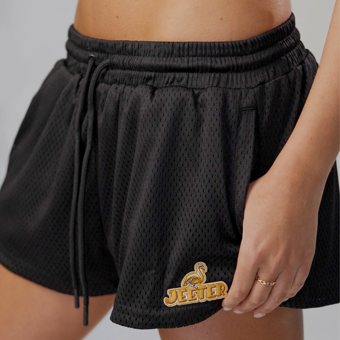 Golden Summer Women's Mesh Shorts - Black