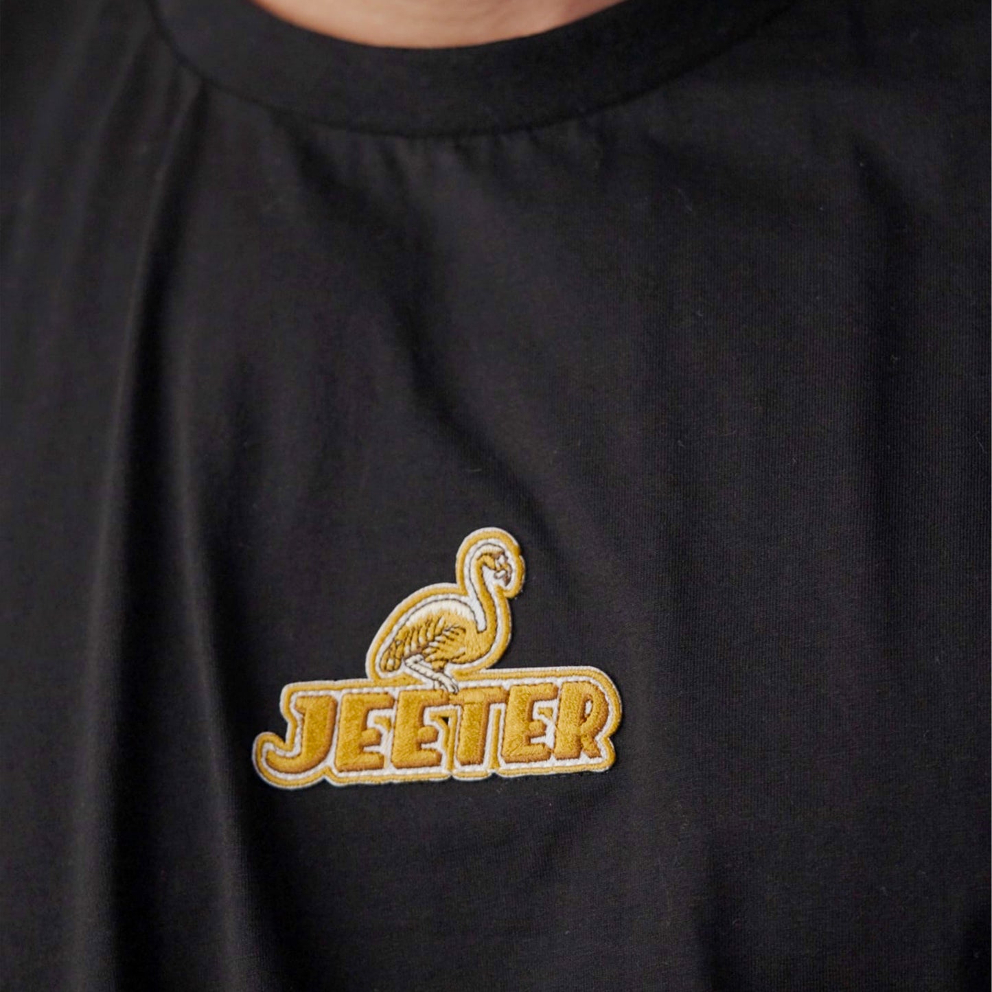 Golden Summer Men's Flamingo Insignia Patch Tee - Black