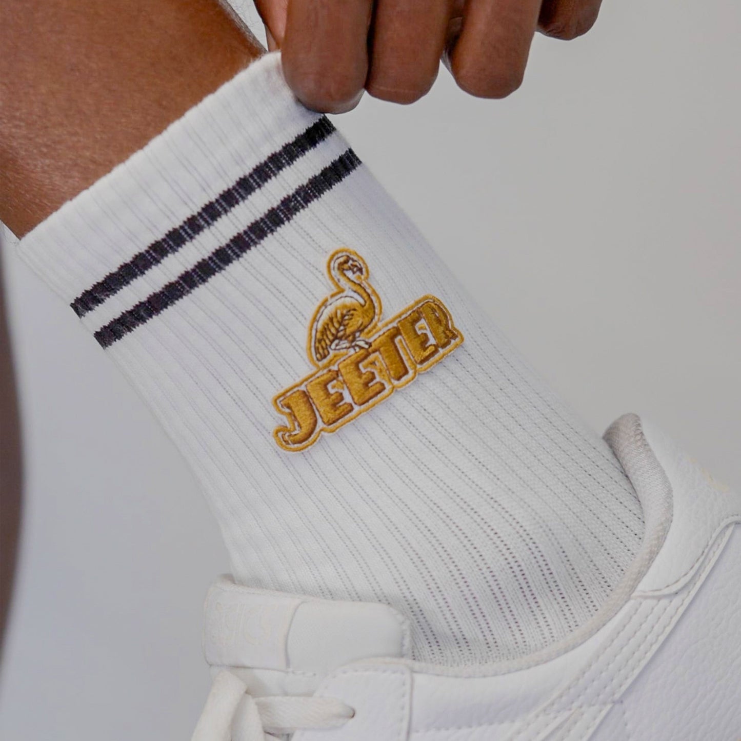 Golden Summer - Jacquard Flamingo Insignia Patch Socks