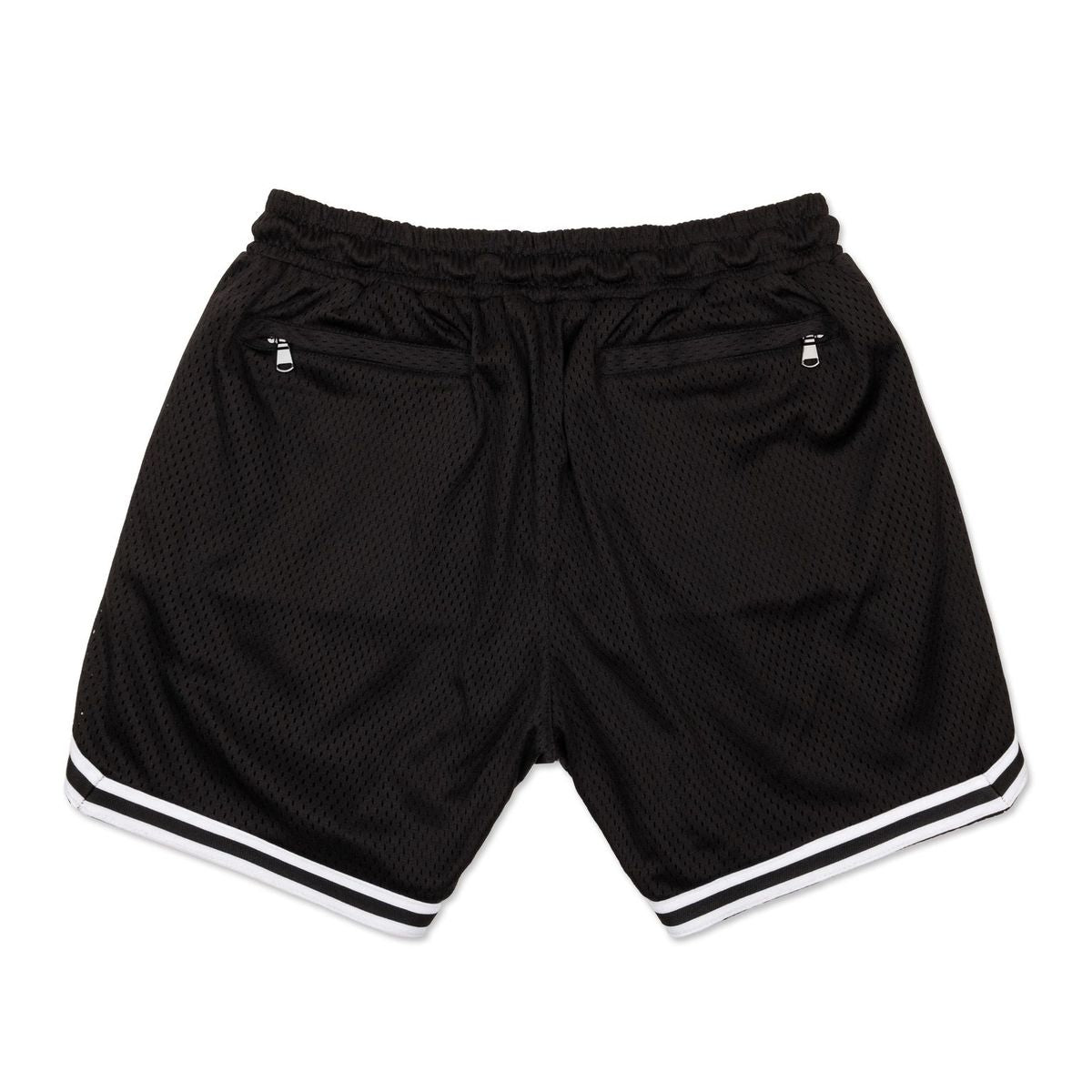 Throwbacks Black Mesh Shorts