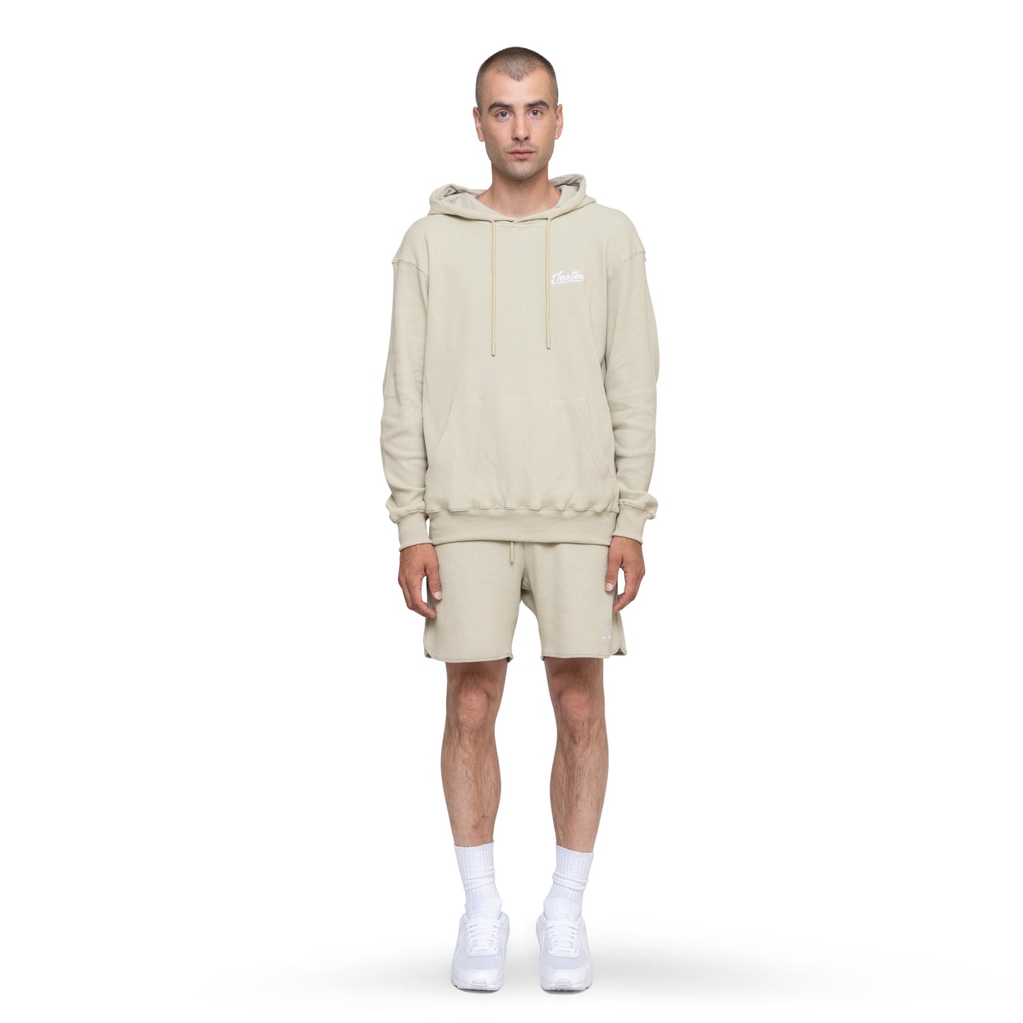 Light Taupe Waffle Shorts