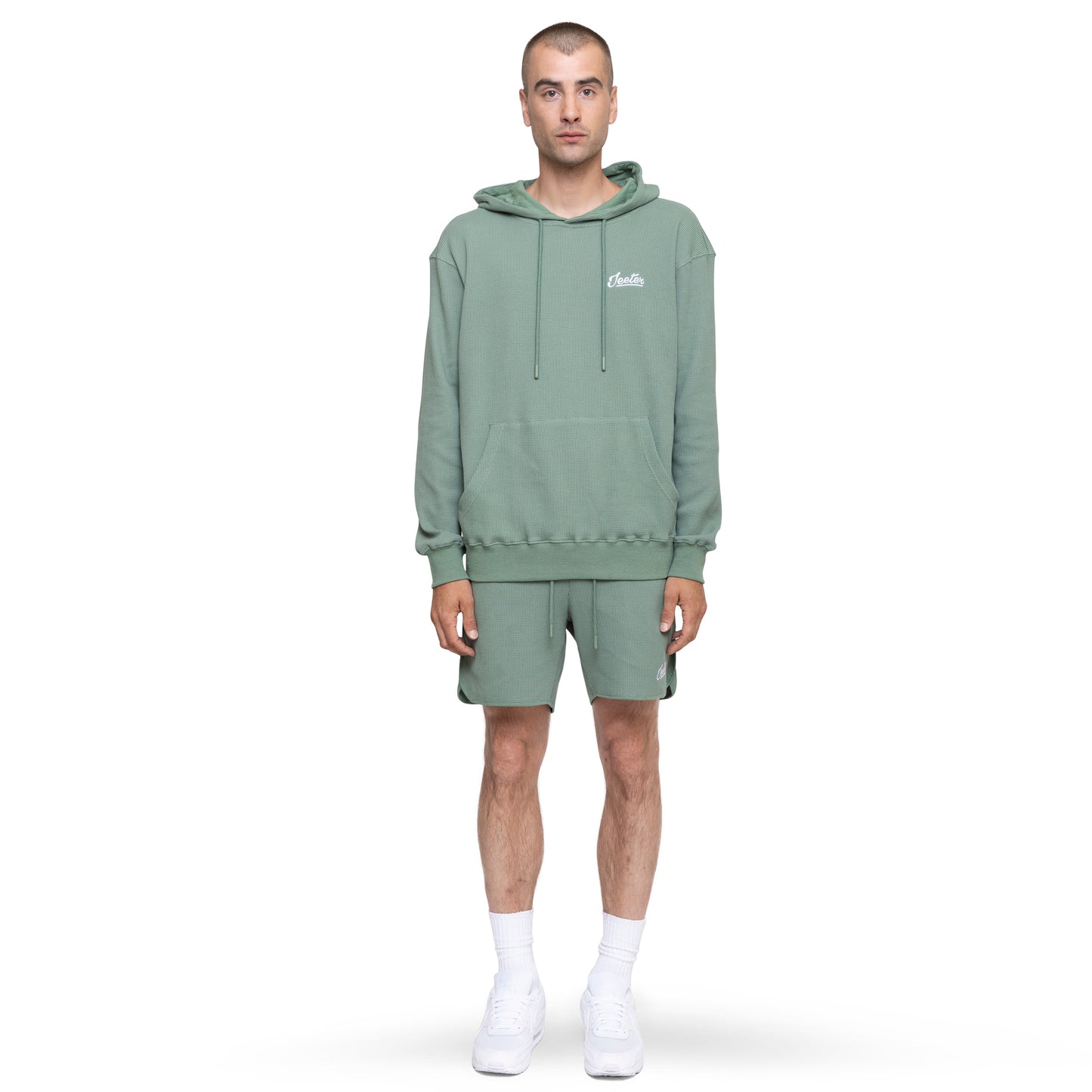Deep Sage Waffle Hoodie