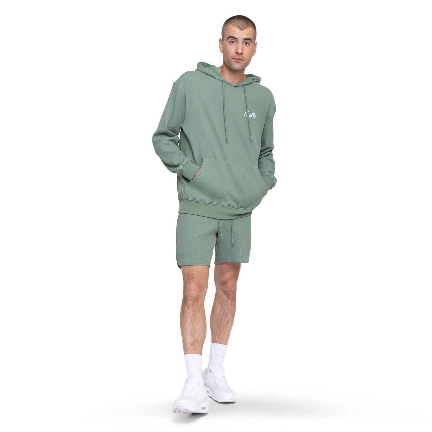 Deep Sage Waffle Hoodie