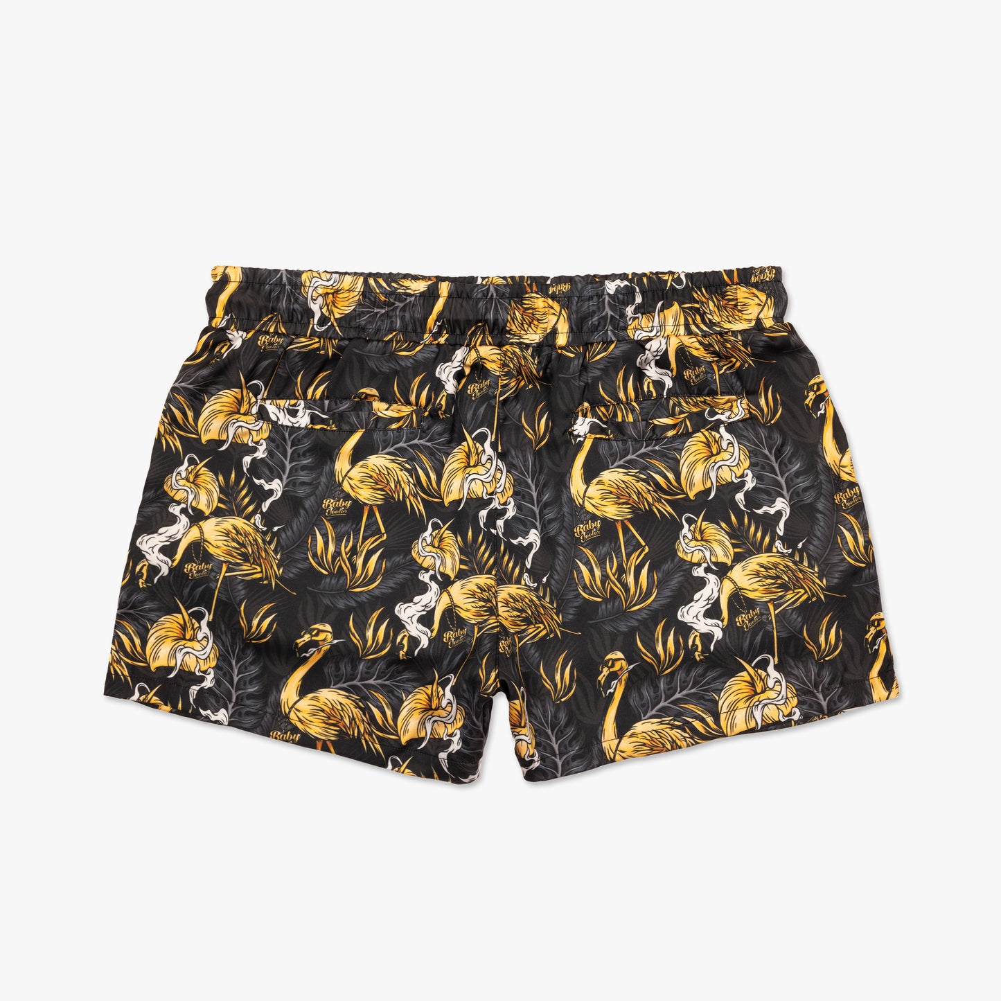 Golden Summer Women's Satin Shorts- Black