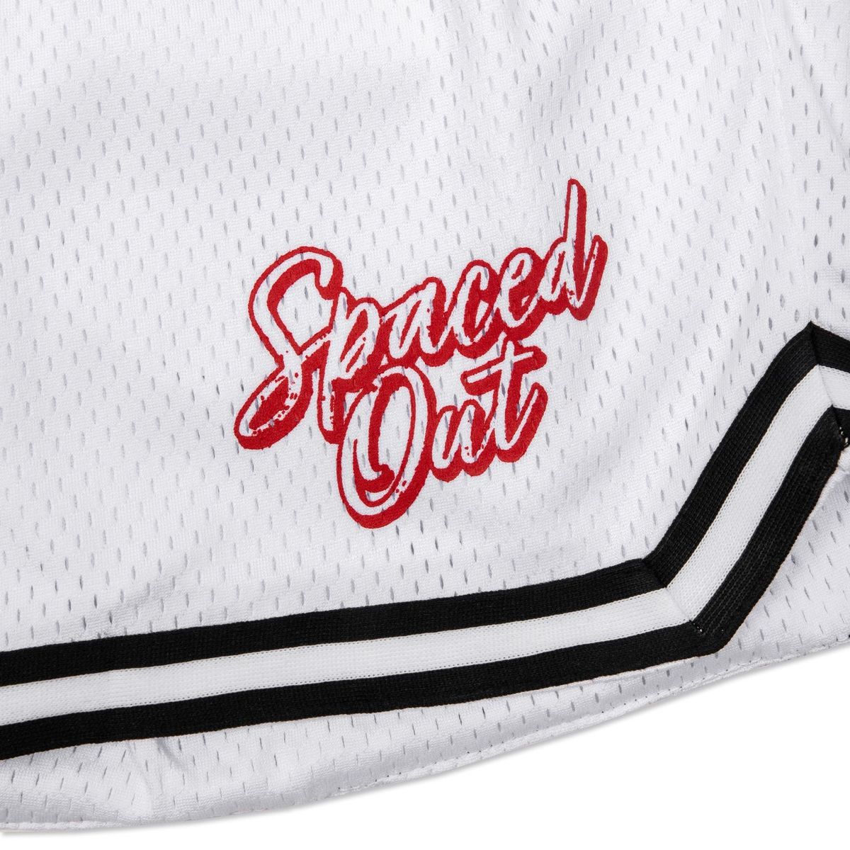 Throwbacks White Mesh Shorts