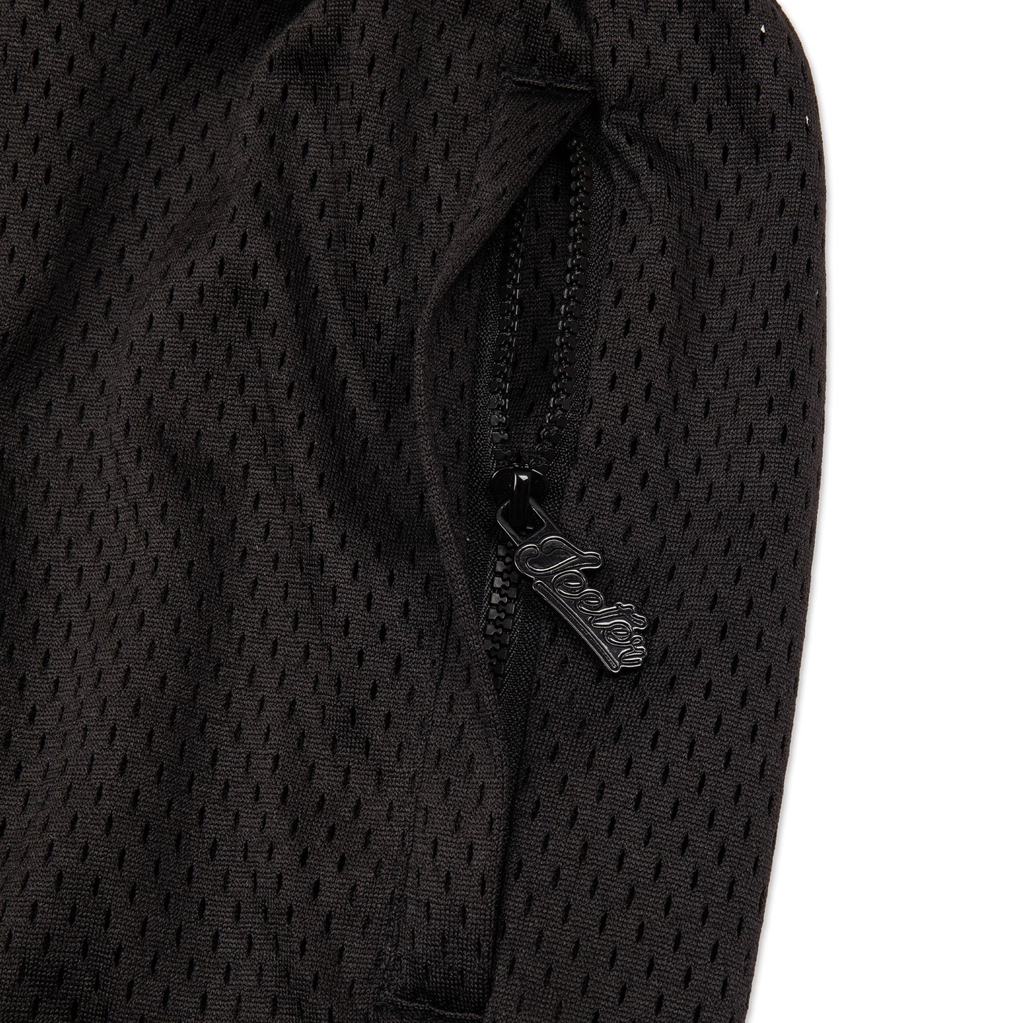 Throwbacks Black Mesh Shorts