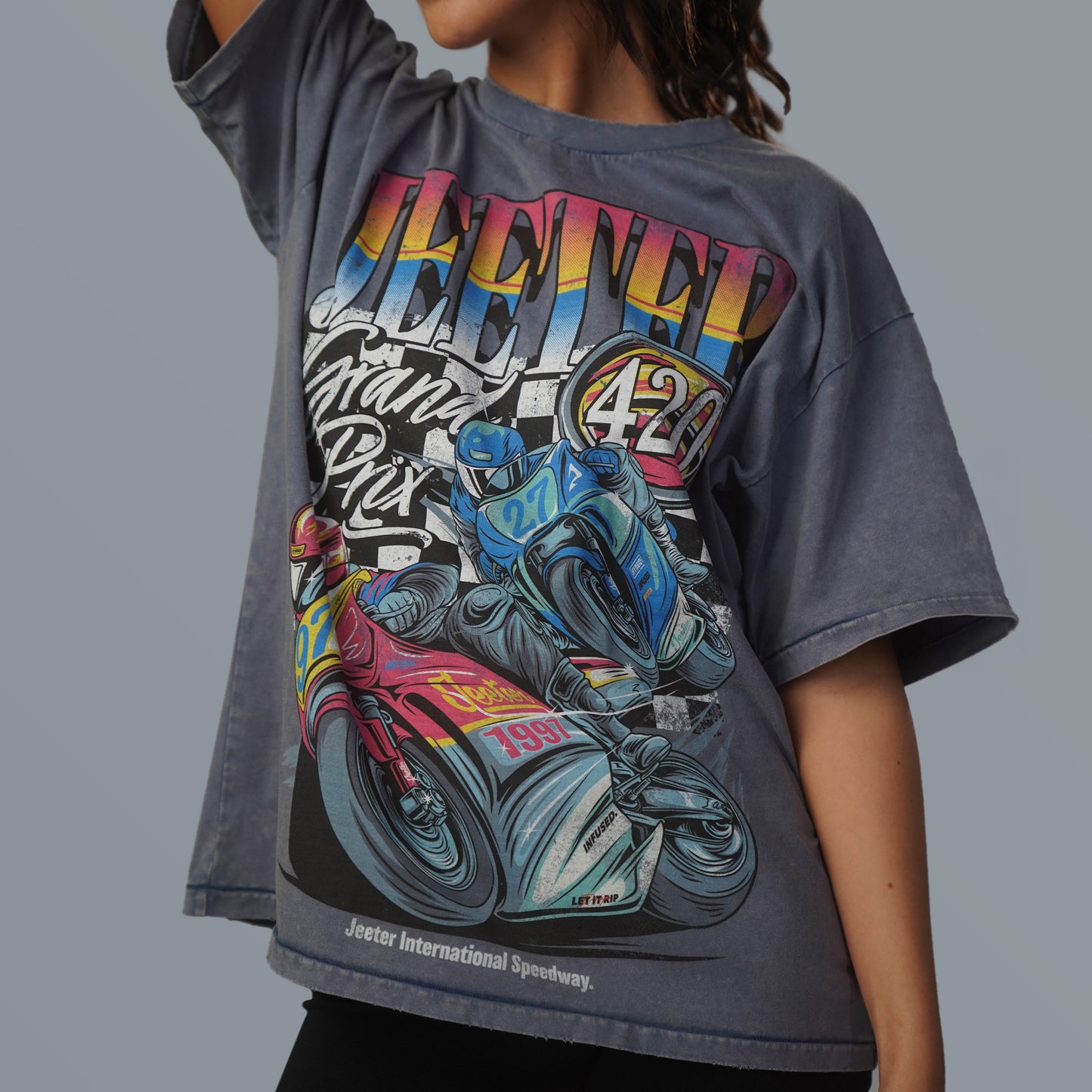 Throwbacks Blue Washed Grand Prix Tee