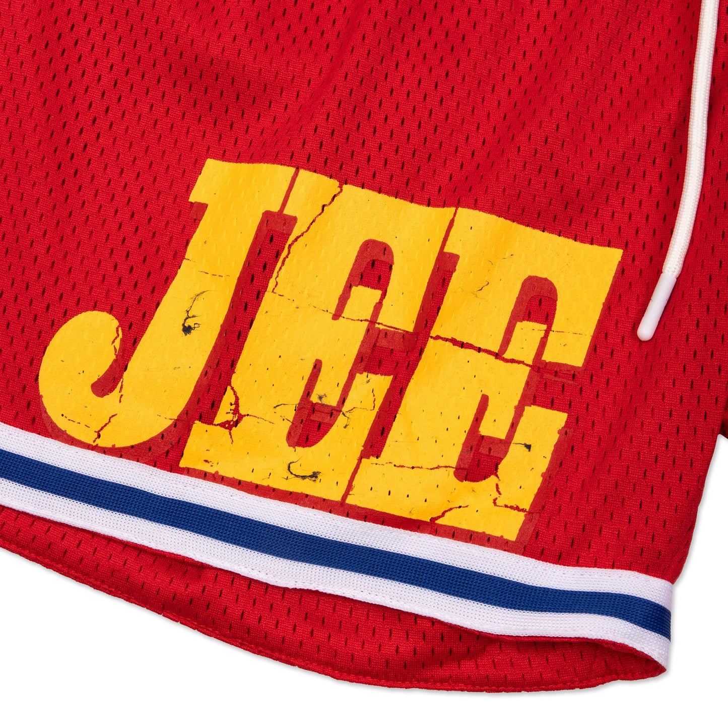 Throwbacks Racing Red Mesh Shorts