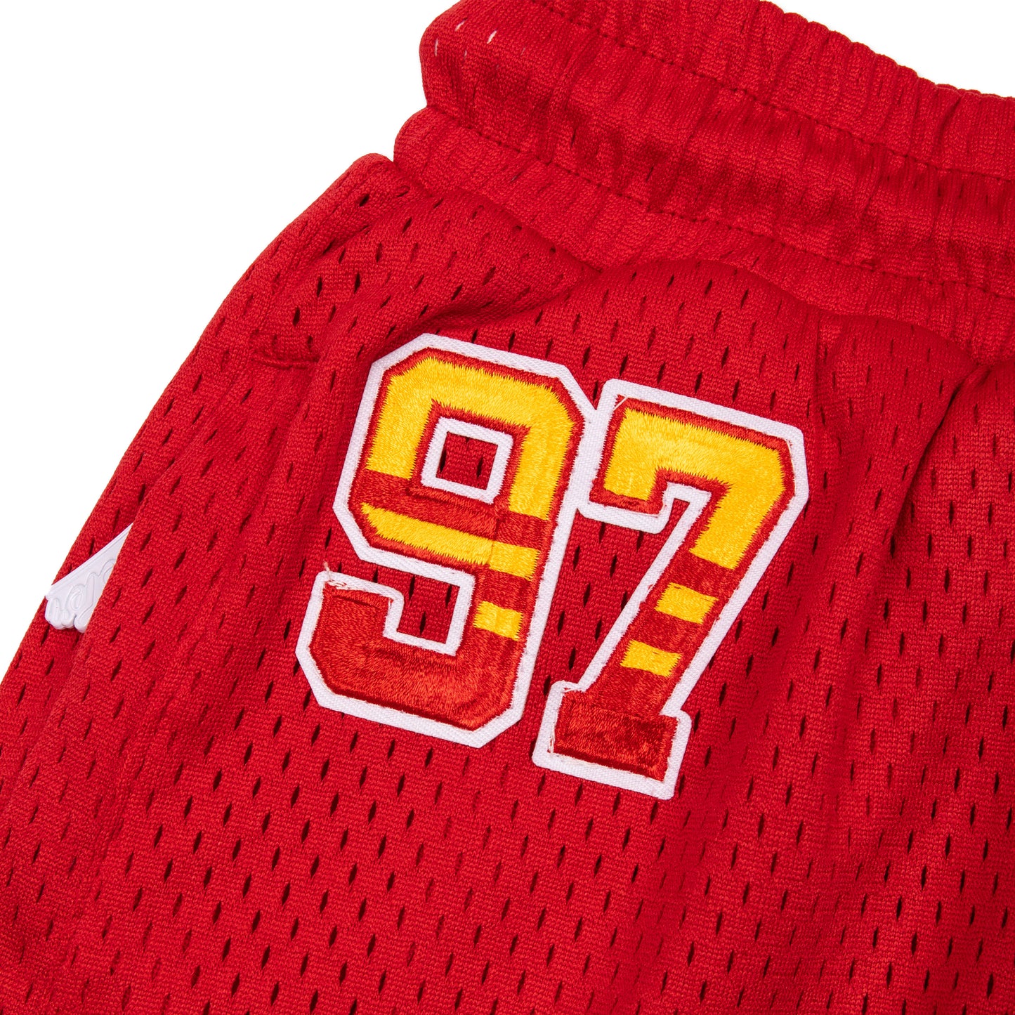 Throwbacks Racing Red Mesh Shorts