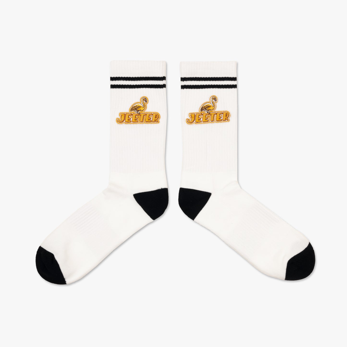 Golden Summer - Jacquard Flamingo Insignia Patch Socks