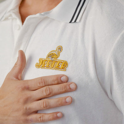 Golden Summer Men's Terry Polo Shirt - White