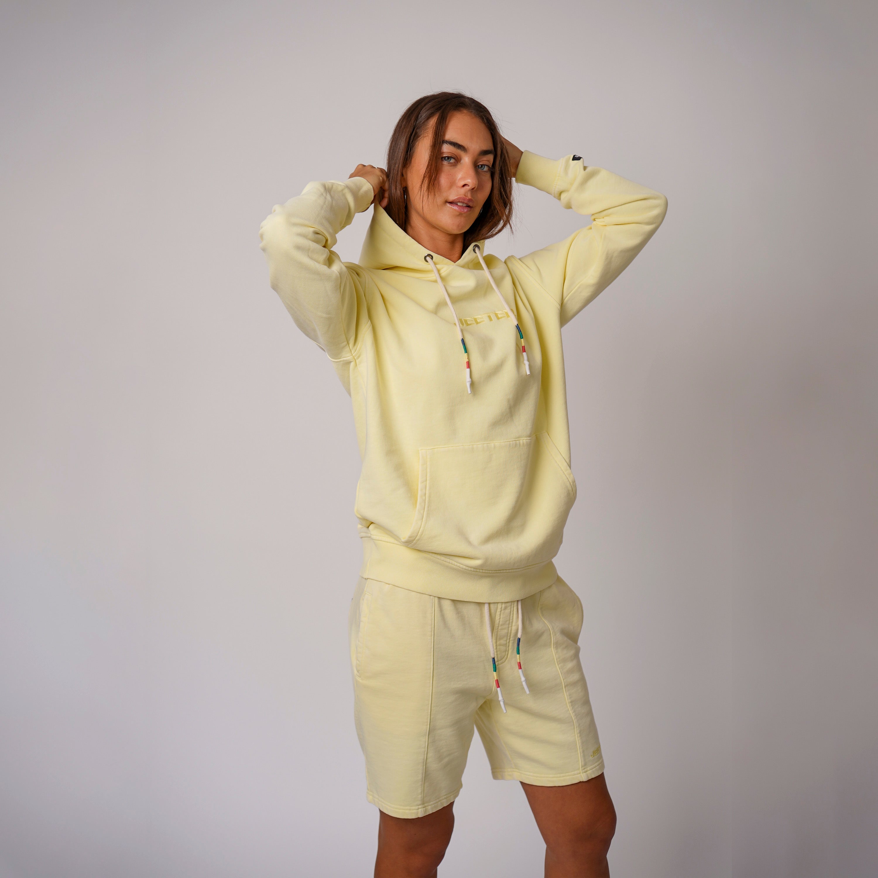 Yellow discount hoodie set