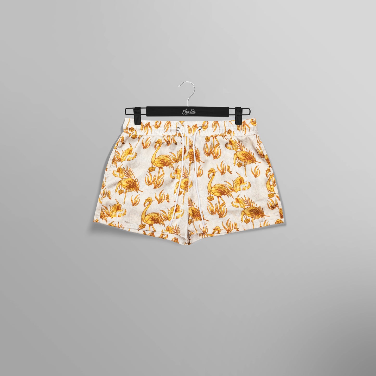 Golden Summer Women's Satin Shorts - White