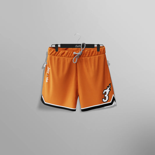 Jeeter x Wade: Orange #3 Mesh Shorts