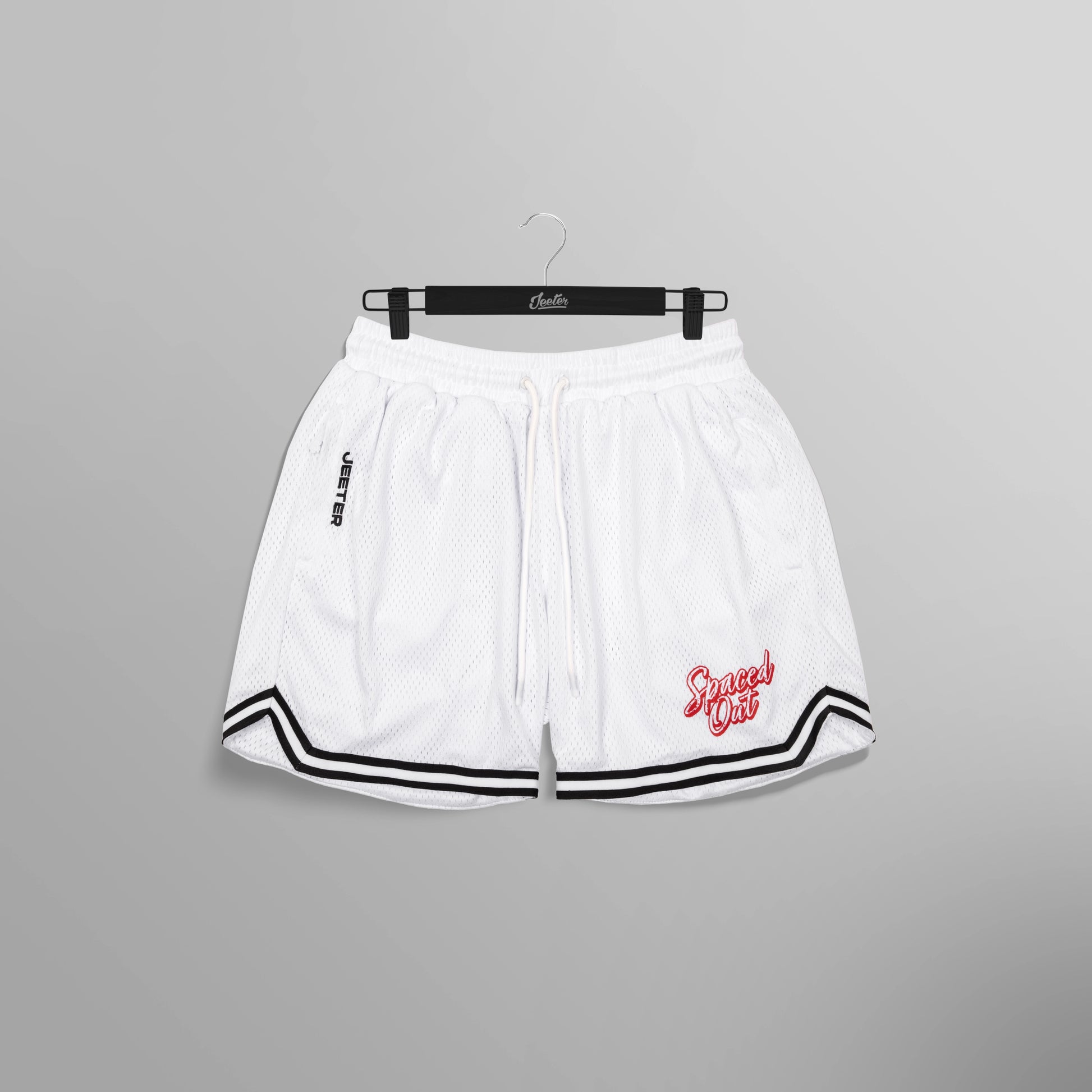 White mesh top basketball shorts