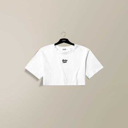 Jeeter for Her Cropped Cotton Tee - White