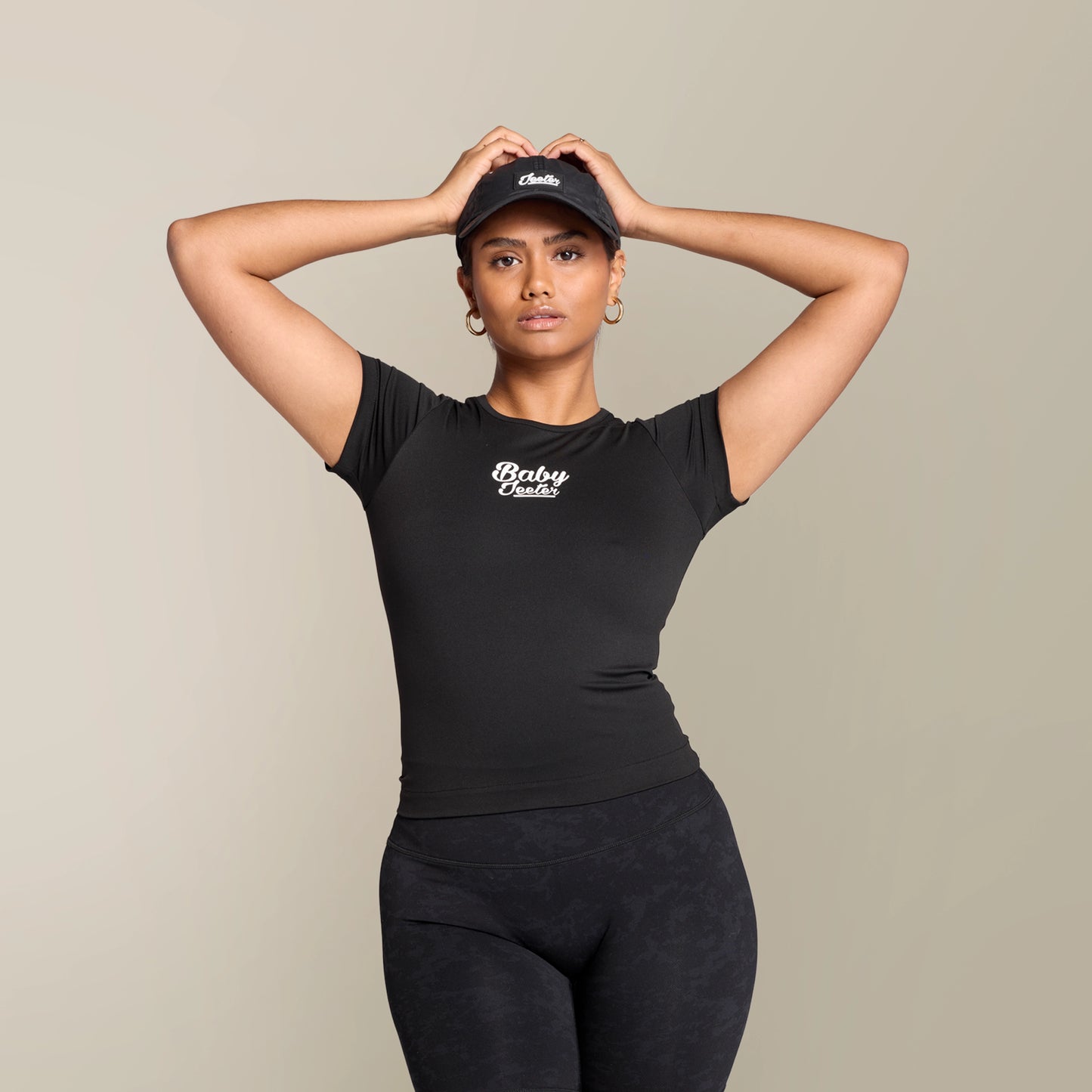 Jeeter For Her Fitted Athletic Tee - Black
